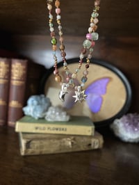 Image 4 of Reserved for Sophie ~ Moon starburst crystal beaded necklace