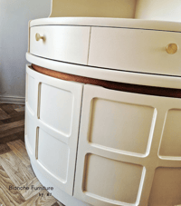 Image 8 of Mid Century Modern Luxury Corner Drinks Cabinet by Nathan - Stone Vintage Cocktail Display Unit