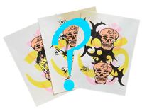SKULL RISO PRINT ONE OFF EMBELLISHMENT 
