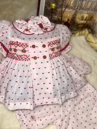 Image 2 of Girls rose garden smocked pyjamas 