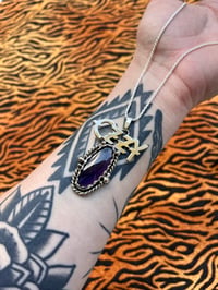 Image 2 of OZZY Sterlingsilber Logo-Ketten mit Amethyst oder Onyx