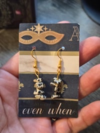 Dalmation Jasper crystal chip earrings