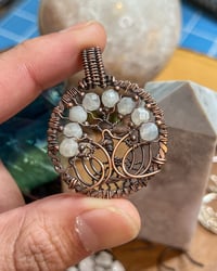 Image 3 of Lotus Tree of Life with Faceted Moonstone - Pendant