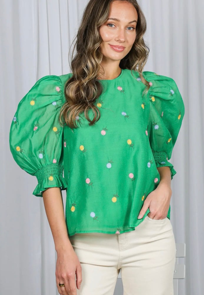Image of Green Puffy Top 