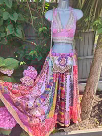 Image 2 of Chilean Bag - white tassles / fringes and Silver strap 3