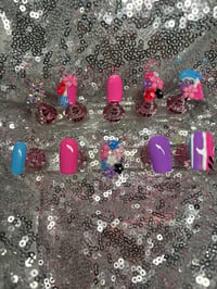 Image 1 of Short square Dream flower gel press on nails