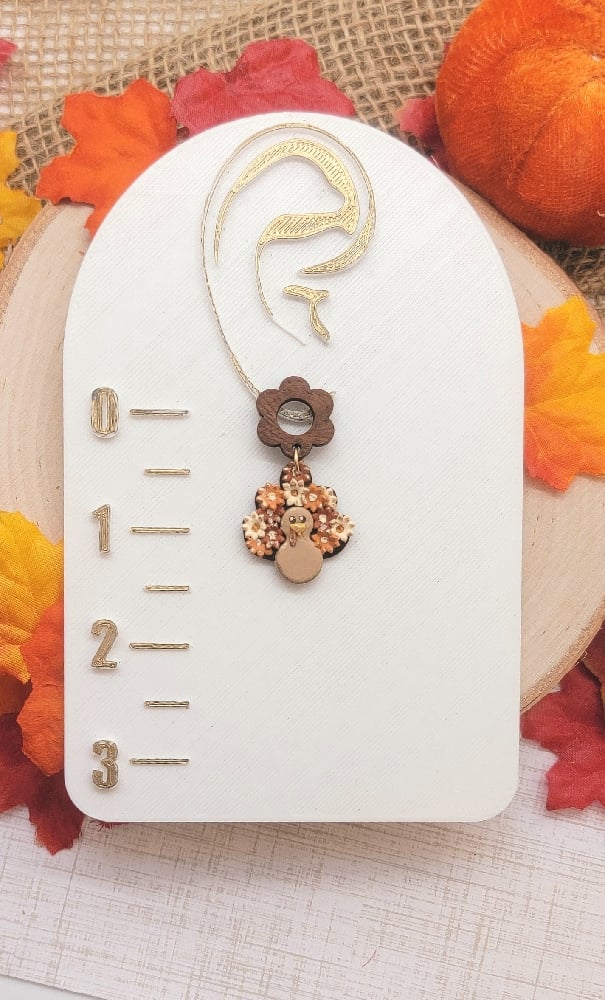 Image of Floral Turkey Earrings