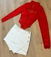 Image 2 of Lace cut out corset top - 2 colours 