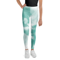 Image 2 of Youth Leggings (cloudy days)