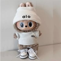 Image 4 of 15 17cm For Labubu Doll Badminton Sports Flat Hat Pants Clothes Sweater Pleated Skirt Outfit Clothin