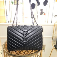 Image 3 of Large Black Quilted Purse 