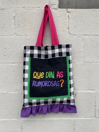 Image 1 of Bolsiña feita a man. RUMOROSAS vichy. Deseño exclusivo!