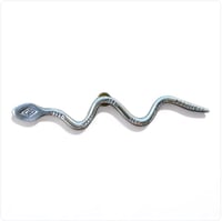 Image 2 of Ride the Sky Sterling Silver Diamond Head Screw Back Snake Pin 2.5”