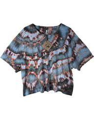 Image 2 of XXL Crop Tee in Ember Ice Dye