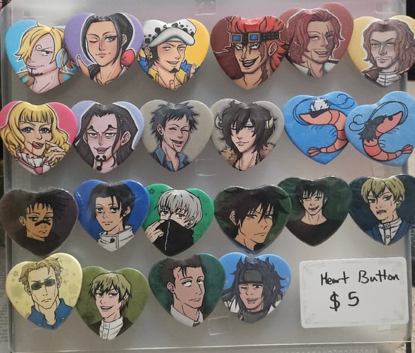 Image of Heart Buttons