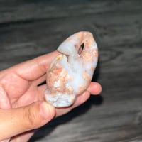 Image 2 of Druzy Pink Agate Lobster Claw 