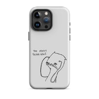 Image 6 of Tough Case for iPhone® Grey. too many thinking 