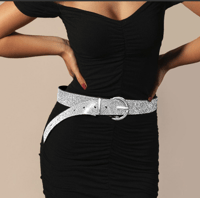 Image 2 of Silver Bling Solid Belt