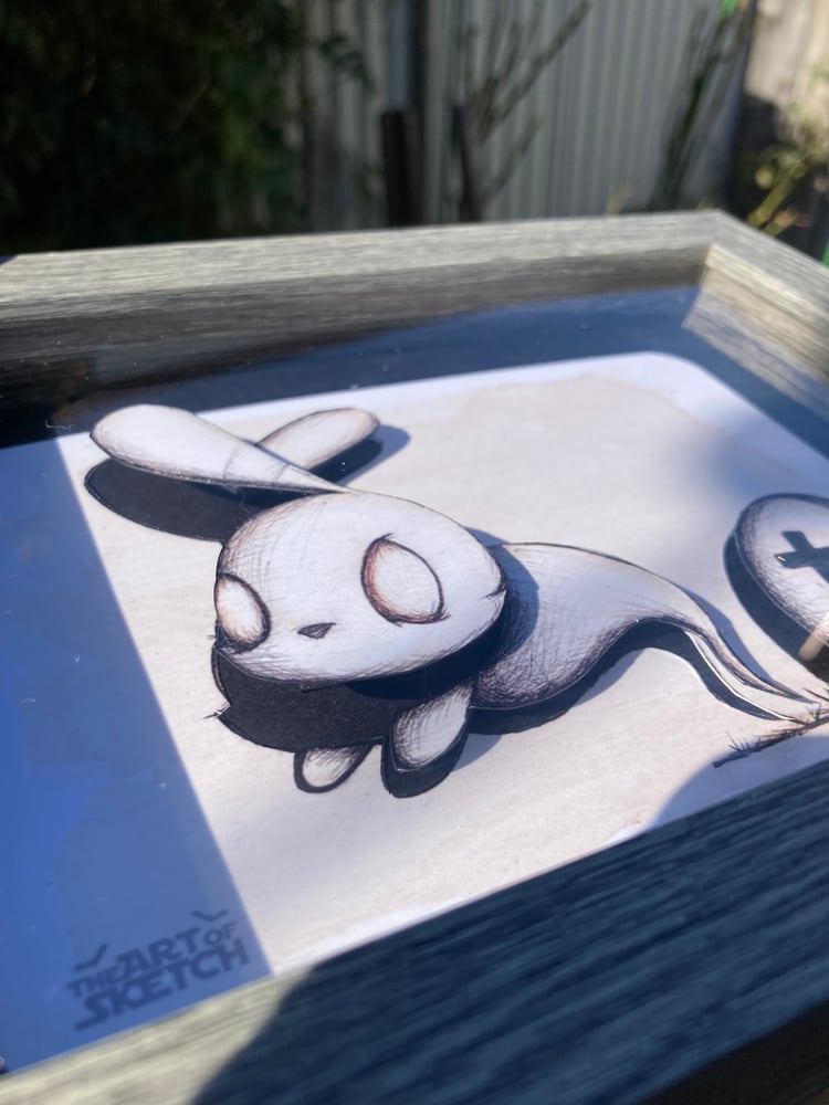 Image of "Ghost Bunny" Shadow Box