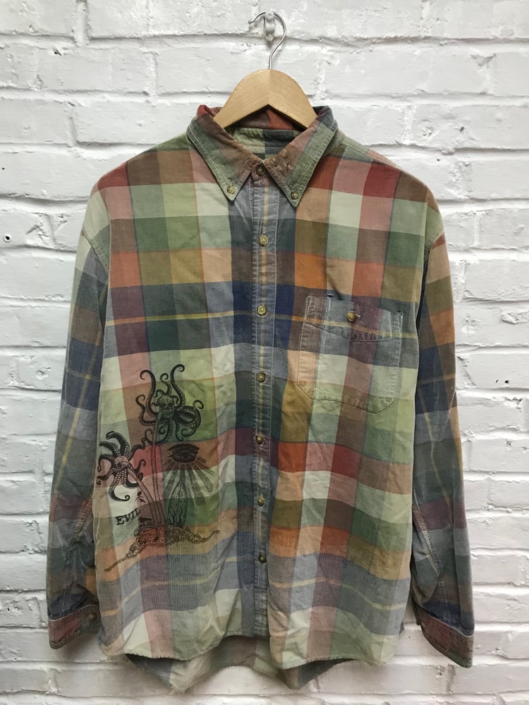 Image of TENTACLES X OPEN WIDE  RAINBOW FLANNEL