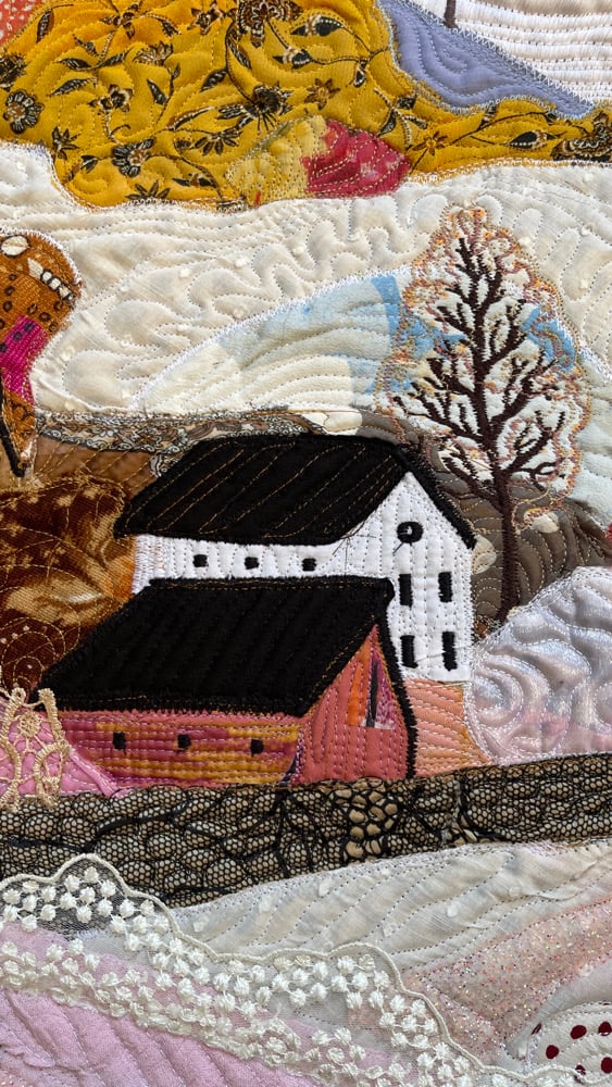 ‘Winter lace’ - winter art quilt, 57x54 cm Image 8