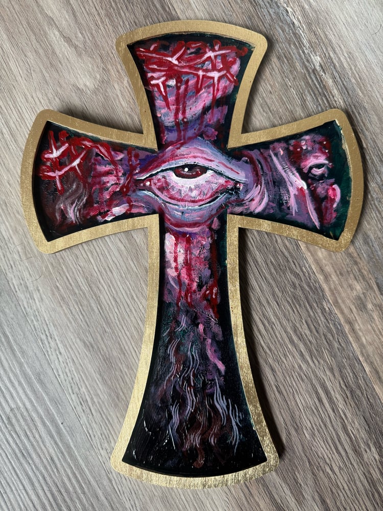 Image of Original Tim Lehi "Crucifix 27" Painting