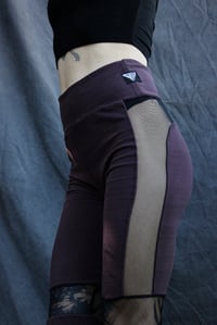 Image 4 of RAYA Leggings,  purple fleece