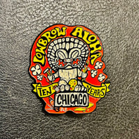 Image 2 of LOWBROW ALOHA 10th Anniversary Ltd Ed 2” Soft Enamel Pin