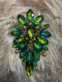 XL GREEN LEAF BROOCH