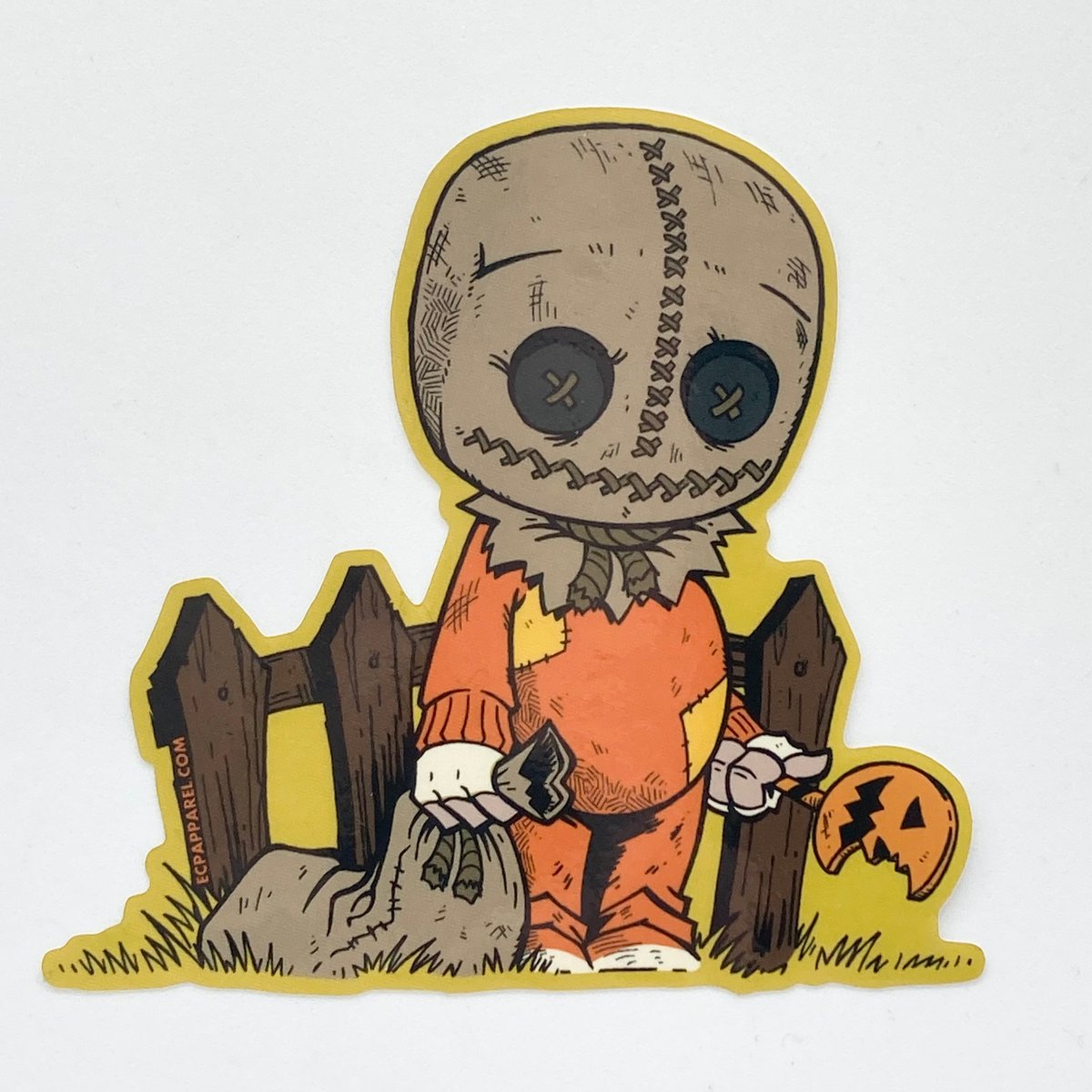 “Cartoon Creepy child” Die-cut Sticker