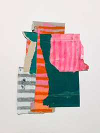Image of Green And Pink Cardboard Collage