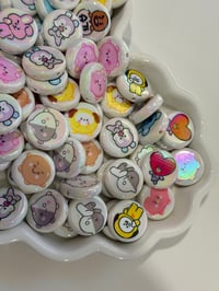 Image 3 of Bt21 flat BT21 flat round Character Beads - DIY Crafting Supplies