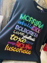 Image 3 of Camiseta bordada a man. PALABRAS negra. Talla M. En STOCK!