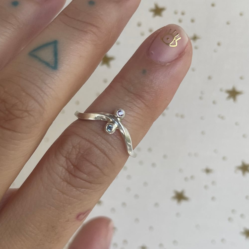 Image of blue wave ring