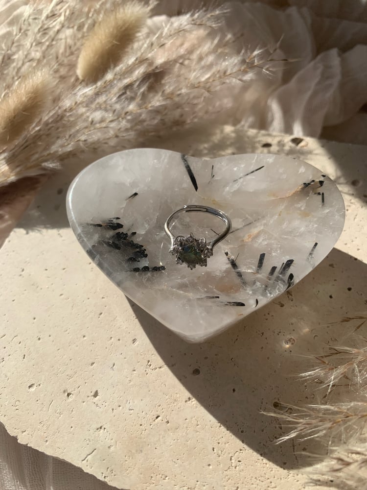 Image of Tourmalinated Quartz Heart Bowl (med)