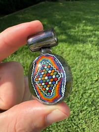 Image 1 of Faceted Oval Dotwork Pendant