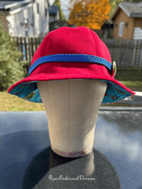 Image 10 of Red Wool Blend Mario Lined Hat