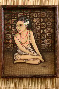 Image 1 of Taupou Resting - Framed Original Acrylic Painting - Free Shipping