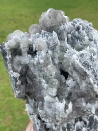 Image 20 of Green and Purple Fluorite with Calcite specimen #445