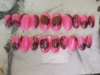 Image 1 of Pink Stained Glass Press on Nails 