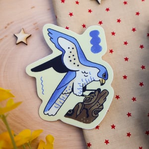 Blue Peregrine Falcon Sticker
