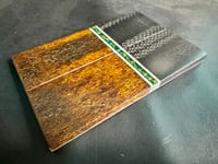 Image 3 of Snake Skin Carbon Fiber & Mammoth Bone Segmented Knife Scales 