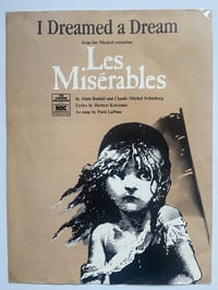 Image 2 of I Dreamed a Dream from Les Miserables, framed 1986 vintage sheet music