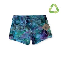 Image 1 of ♻️ UPCYCLED 4 American Eagle Cut Off Shorts in Cool Ice Dye