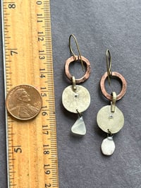 Image 5 of Opal resin earrings (white drops)