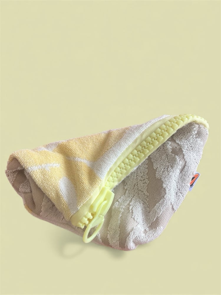 Image of Postcard pouch- White Palm/ floral frangipani 