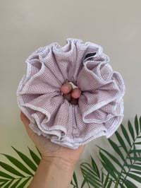 Image 1 of Red Micro Check Recycled Fabric Fruff