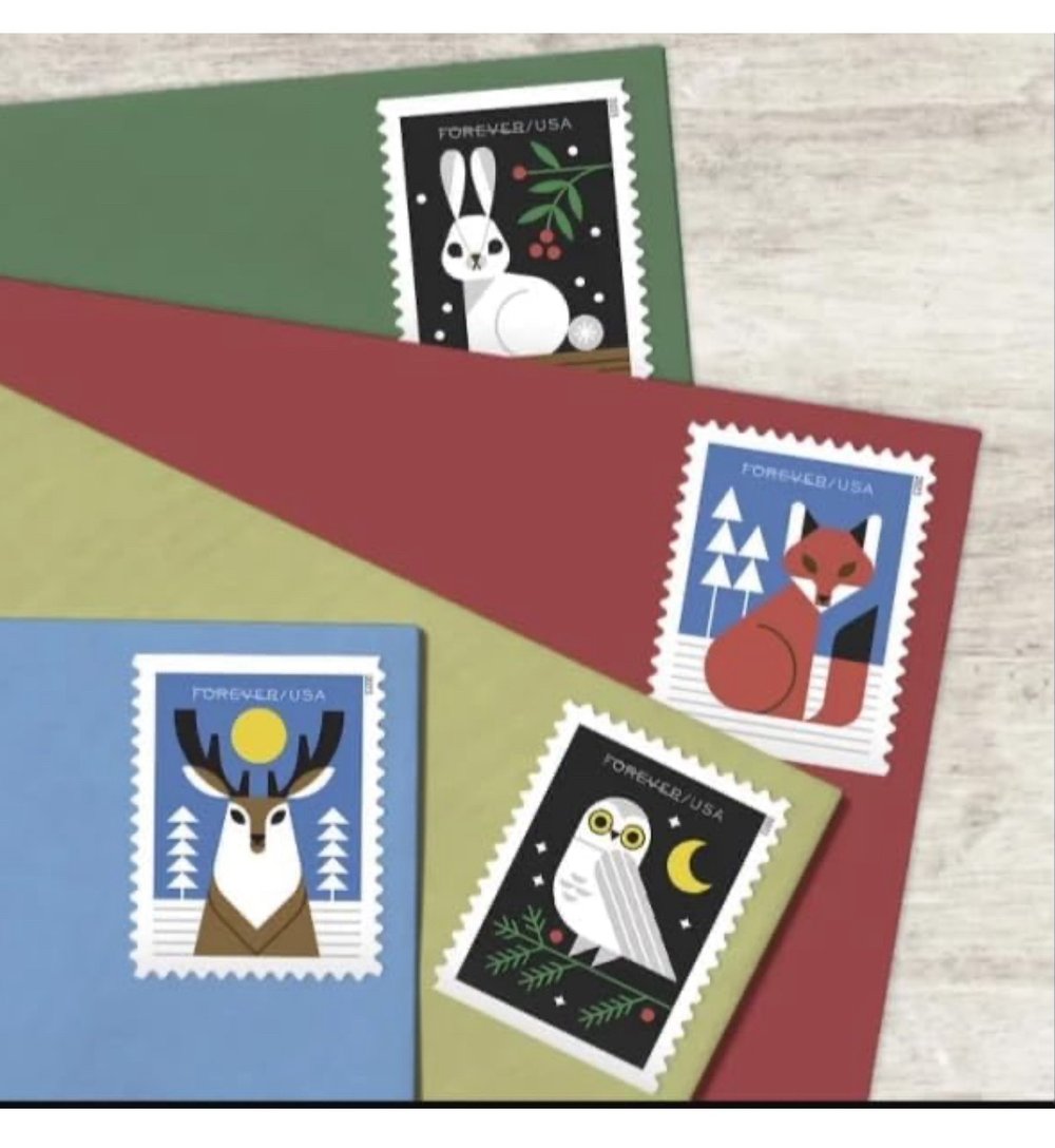 USPS Winter Wonderland Forever Stamps 5 Books (100 Stamps)