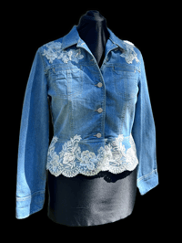 Image 1 of Small Loft Cropped Denim Jacket