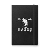 Image 1 of Skull Logo White Print Hardcover Bound Notebook